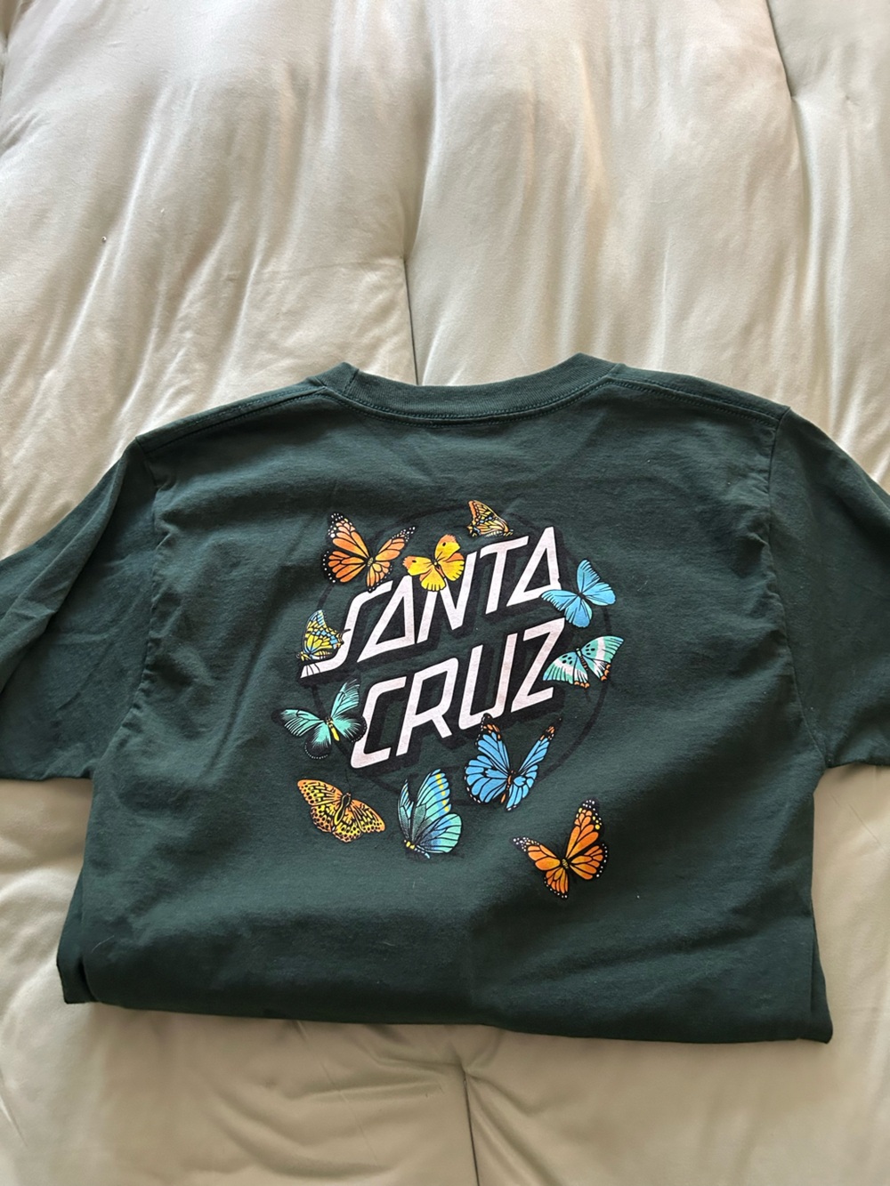 Santa Cruz Skateboards' Dark Green Butterfly Graphic Tee